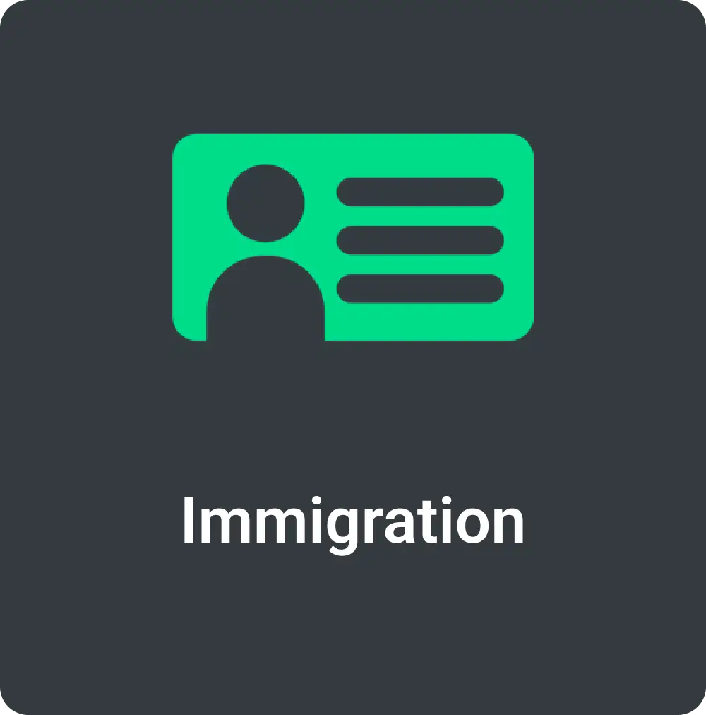 Immigration category icon